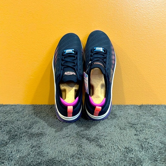 Skech-Air Skechers Women’s 8.5 Air-Cooled Memory Foam NWT Navy/Lavender/Pink - Picture 8 of 13